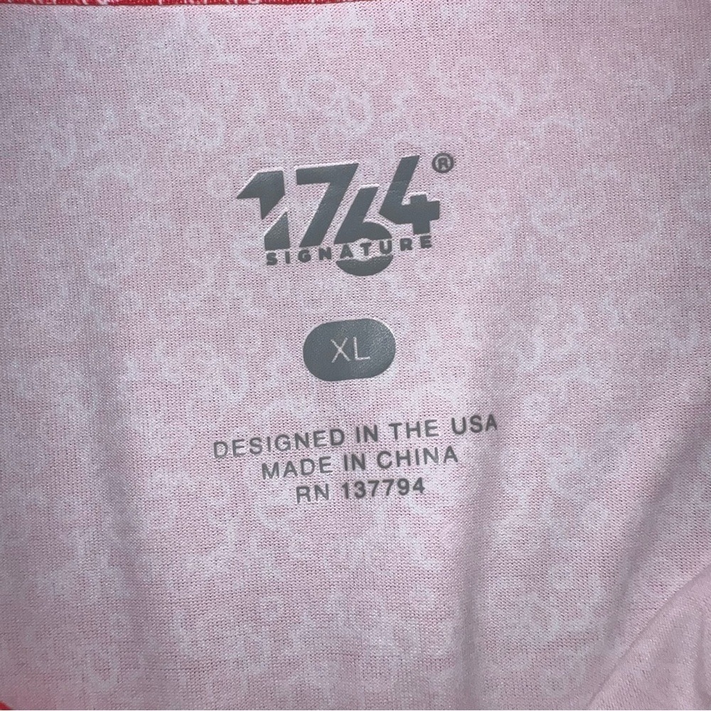 1764 Men's Gear Up Bicycles Red/Hibiscus Golf Polo Shirt - XL - Picture 8 of 10